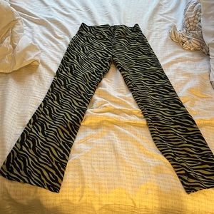 Zara JACQUARD PRINT PANTS